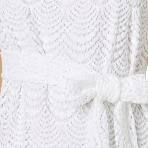 LILLY PULITZER White Lace Midi Dress M | Bridal Shower Rehearsal Dinner NWT - Picture 4 of 12